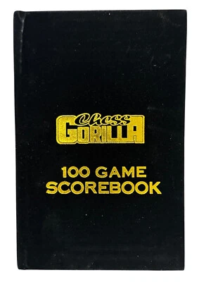 Black Velour Hardcover Chess Scorebook by Chess Gorilla - Image 1 of 3