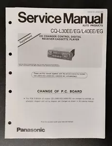 PANASONIC CQ-L30EE Auto Automotive Tape Player Repair Service Manual APD9101981 - Picture 1 of 1