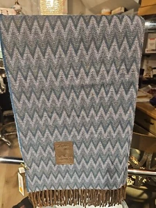100 Percent Alpaca Chevron Style Zig Zag Blanket - Picture 1 of 4