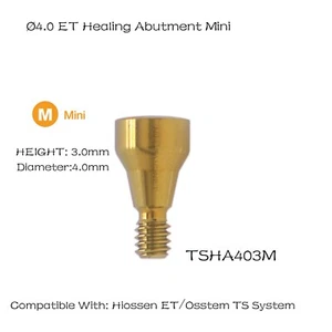 Dental Healing Abutment Mini Compatible Hiossen ET Osstem TS Ø3.5 & 3.2 implants - Picture 1 of 7