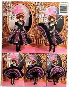 Jeweled Moulin Rouge Can-Can Dancer Dress Crochet Pattern Book 11.5 Fashion Doll - Picture 1 of 2