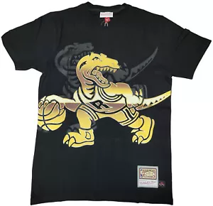 Men's Mitchell & Ness Black NBA Toronto Raptors Big Face 4.0 T-Shirt - M - Picture 1 of 2