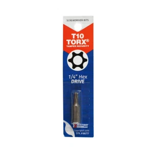 Best Way Tools 86777 Kohlenstoffstahl T10 Torx-Schraubendreher-Bit 1/4 Durchmesser x 1 L Zoll - Bild 1 von 2