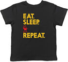 Eat Sleep BBQ Kids T-Shirt Grilling Roasting Charcoal Childrens Boys Girls Gift