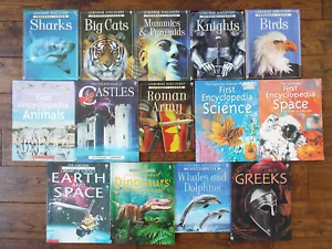 Lot 14 Usborne Internet-Linked Books Knights Big Cats Birds - Picture 1 of 6