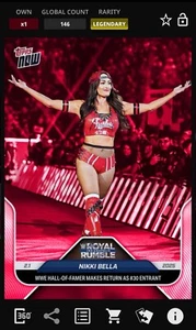 Topps WWE Slam 2025 Nikki Bella Topps Now Red Legendary Digital - Picture 1 of 2