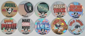 Vintage Del Taco Pog Set Of 10 * Series 2 * Anaheim MIGHTY DUCKS - Picture 1 of 2