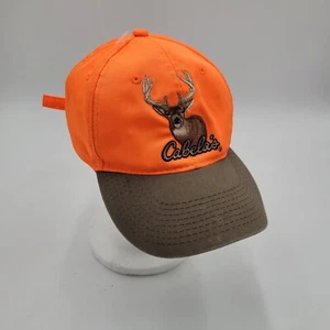Cabela's Blaze Orange Brown Bill Buck/Deer Adjustable Cap - Picture 1 of 8