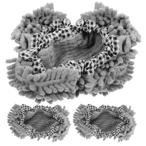 2 Pairs Floor Cleaning Mop Slippers Shoes Covers Washable Mop Covers - Picture 1 of 12