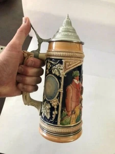 Bierstein mit Deckel aus Deutschland - Bild 1 von 5