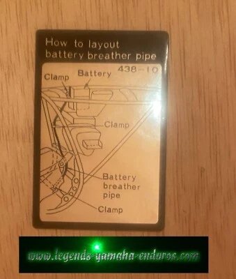 1974 - 76 Yamaha DT250A/B/C DT360A DT400B/C 438-28179-00 Warning Decal Sticker - Image 1 of 4