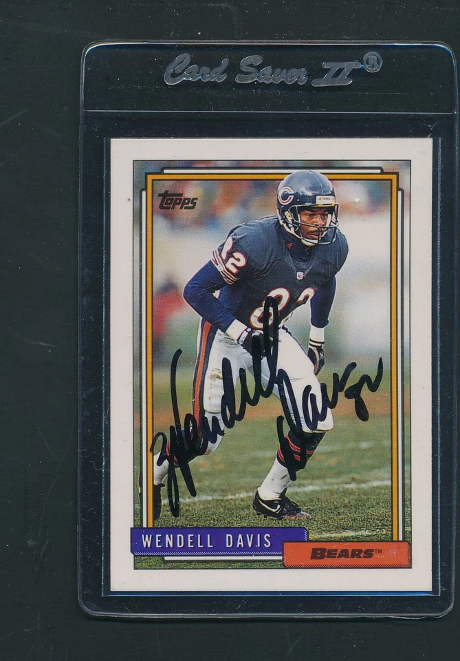 1992 Topps #262 Wendell Davis Bears Signed Auto *B8990 - Image 1 of 1
