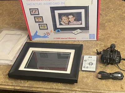 HP DF780a4-18 7" Black Wood Digital Picture Frame With Interchangeable Matters - Image 1 of 4