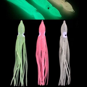 Soft Squid Bait 9cm10cm12cm Luminous Octopus Bait for Effective Sea Fishing - Picture 1 of 14