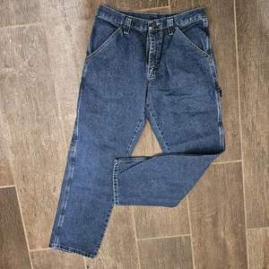 Hombre 30x30 Wrangler Algodón Denim Azul Carpintero Jeans - Imagen 1 de 11