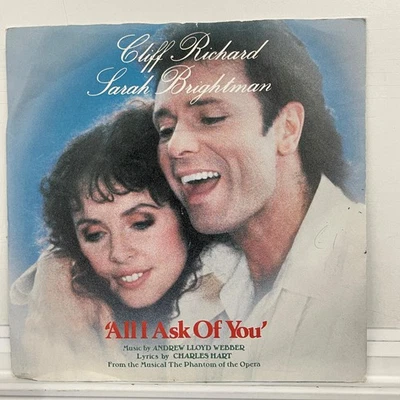 Phantom Opera All I Ask Of You Cliff Richard Sarah Brightman 7" Vinyl 1986 - Image 1 of 2