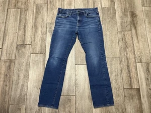 John Varvatos Jeans Mens 36 Blue Bowery Slim Straight Stretch Denim Medium Wash - Picture 1 of 9