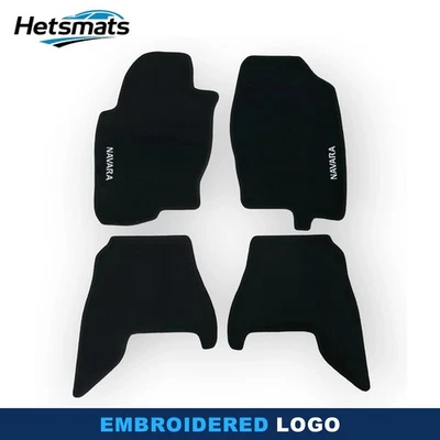 Alfombrillas de terciopelo negras de calidad para Nissan Navara 2004-2015 Foto 1 de 4