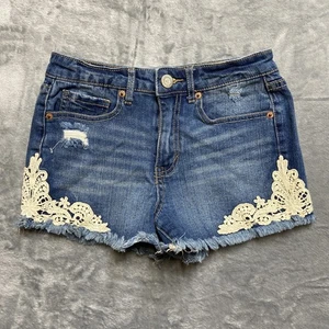 Pantalones de mezclilla bordados Aeropostale corte para mujer talla 0 azul denim - Imagen 1 de 10