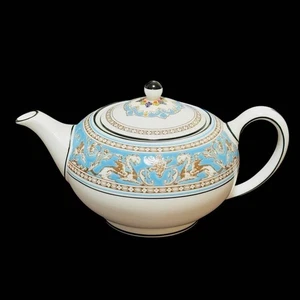 WEDGWOOD Teiera Turchese Fiorentina Taglia L 1200ml Stoviglie da Collezione... - Foto 1 di 5
