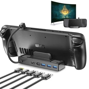 5 in 1 4K Docking Station for Steam Deck with RGB Lights Game Console Hub - Picture 1 of 12