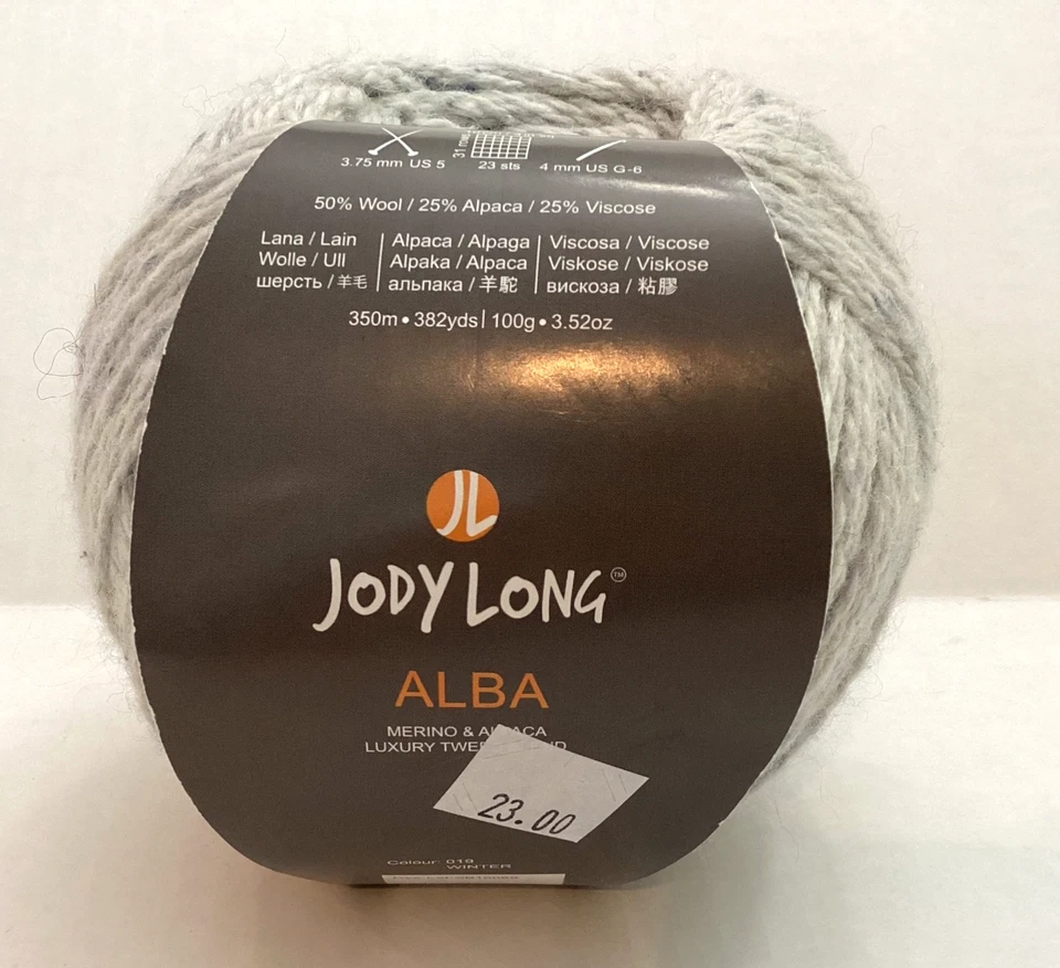 Jody Long ALBA Merino y Alpaca Lujo Tweed Mezcla Color #019 Invierno Foto 1 de 4
