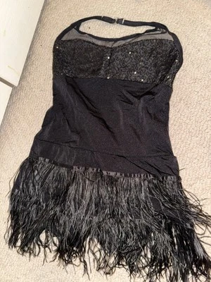 Kelle One Piece Costume With Feather Bottom And Sequin Top - Adult Small - Image 1 of 3