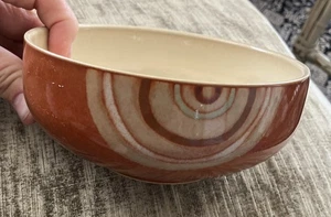 Denby Stoneware ~ Fire Chilli w/Swirl Design ~6" Cereal Bowl~ Crafted In England - Picture 1 of 6