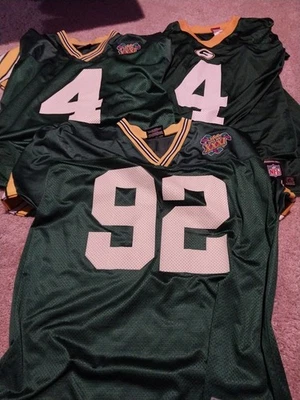 Lote de 3 camisetas Green Bay Packers 2 Brett Favre Reggie blancas todas las tallas grandes Foto 1 de 4