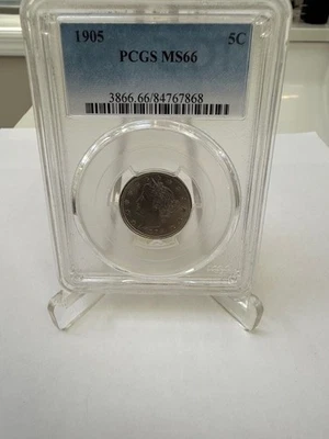 Liberty V Nickel 1905 graduación profesional MS-66 ¡Belleza!! Foto 1 de 4