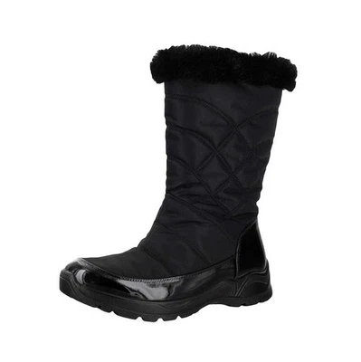 Botas Easy Street para mujer 9,5 W charol negro piel sintética forradas media pantorrilla nuevas en caja IP4 Foto 1 de 4