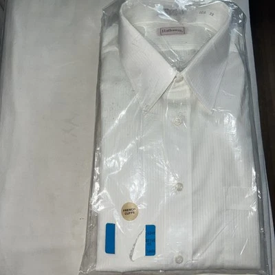 Hathaway Men's Dress Shirt White Striped, Long Sleeve, Button Down, Size 16.5 - Image 1 of 4