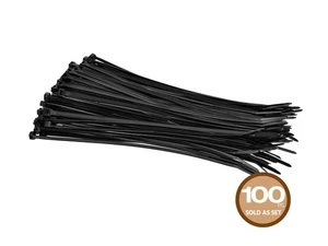 Monoprice Cable Tie - 8 Inch - Black (100pcs/Pack) 40 lbs Maximum Weight - Picture 1 of 6