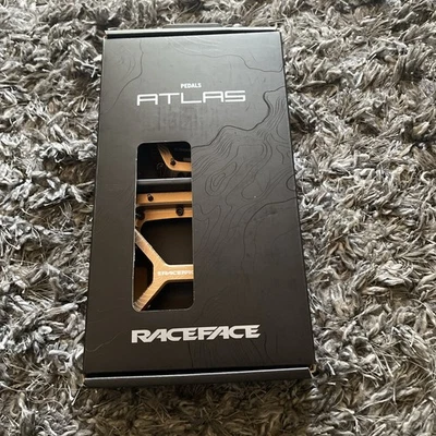 Race Face Atlas Kashmoney Gold Pedals Studded Platform Aluminum MTB Bike Pedals - Image 1 of 4