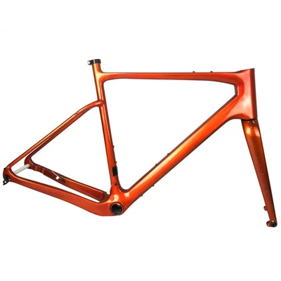 Cuadro de bicicleta de carretera de carbono 700C con freno de disco grava cuadro de bicicleta neumático 45C Max Foto 1 de 4