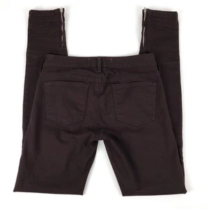 Pantalones ajustados de algodón Vince 26 (Act 29) para mujer con cremallera pierna tobillo moto elásticos granate - Imagen 1 de 8