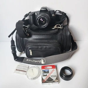Canon EOS Rebel G Zoom Lens EF 35-80mm 1:4-5.6 Ambico Bag Quantaray Filters - Picture 1 of 20