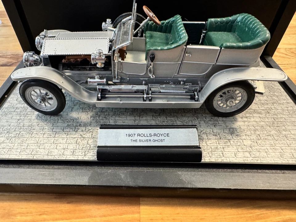 Rolls-Royce Silver Ghost 1907 Franklin Mint modelo a escala 1/24 diecast de colección 1986 Foto 1 de 1