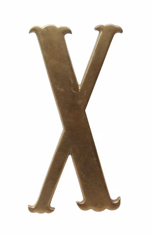 Small 7.75 in. Solid Brass Letter X Cover