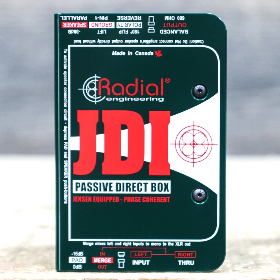 Radial Engineering JDI Passive Direct Box Jensen Transformer Equipped Passive DI - Image 1 of 4