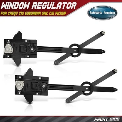 Regulador de ventana manual delantero 2 piezas para camioneta Chevy C10 Suburban GMC C15/C1500 Foto 1 de 4