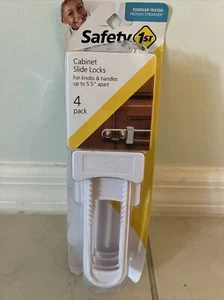 Safety 1st Cabinet Slide Locks 4 Pack Toddler Baby Locks BRAND NEW & Sealed - Picture 1 of 9