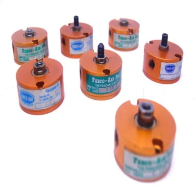 Лот из 7 пневматических блинных цилиндров Fabco Air 121 серии 1/4 дюйма C-121-X - Изображение 1 из 4