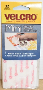 New in Package Velcro ® Brand mini fasteners 32 triangles (16 sets) 3/4 x 3/4x1" - Picture 1 of 2