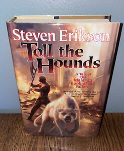 Malazan Toll the Hounds - Steven Erikson 1. edycja 1. wydruk. AUTOGRAF + Doodle