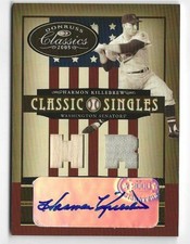 2005 Donruss Classics Classic Singles CS-3 Auto Bat Jersey Harmon Killebrew 1/5