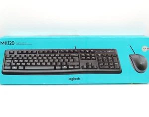 Logitech MK120 Tastatur und Maus Set - Schwarz Schweizer QWERTZ - Bild 1 von 4