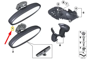 MINI COOPER R56 Interior Rear View Mirror 51169302872 9302872 NEW GENUINE - Picture 1 of 2
