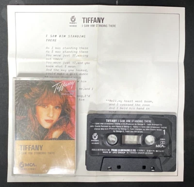 1988 Tiffany I Saw Him Standing There Taiwan Ltd 10 Tracks Cassette Tape Insert - Image 1 of 4