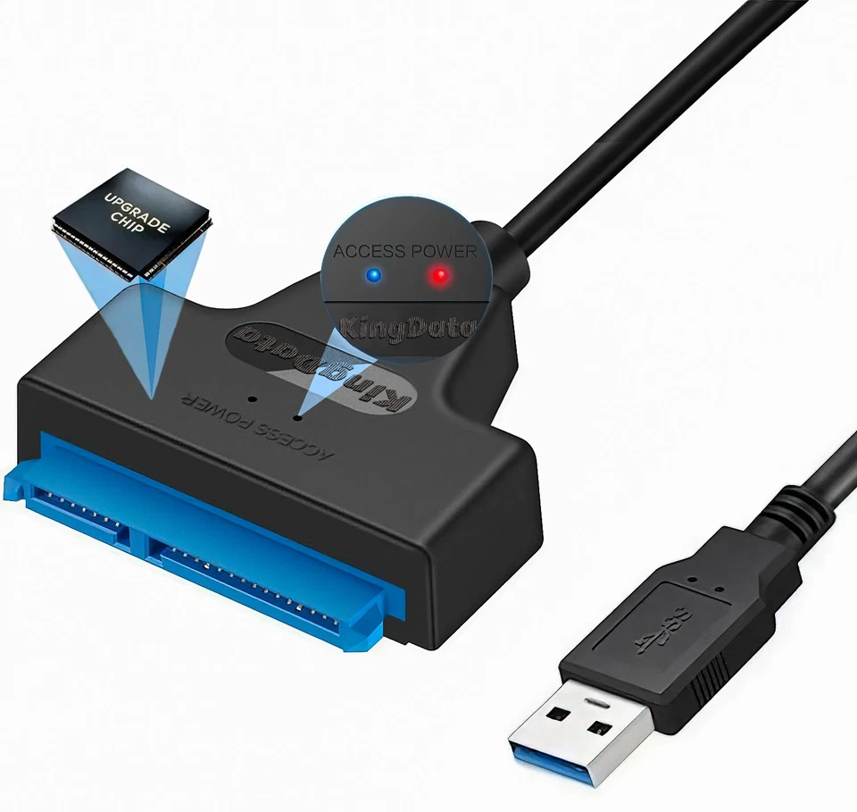 KINGDATA USB 3.0 a SATA 22 pines 2,5 pulgadas unidad de disco duro SSD adaptador conector cable